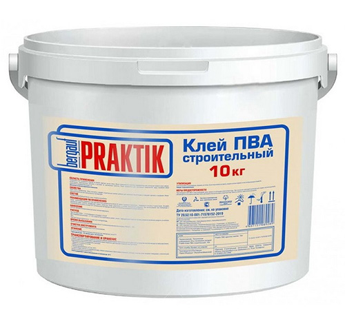 Praktik Клей ПВА строительный, 10 кг, Bergauf