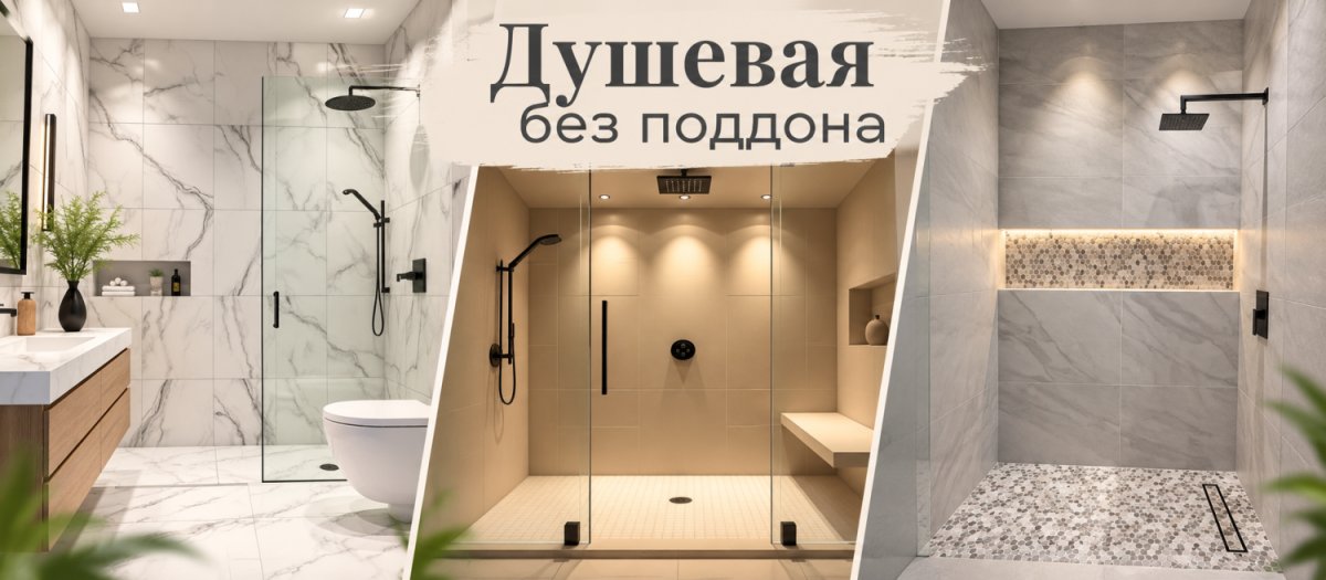 Что нужно знать об устройстве душевой без поддона