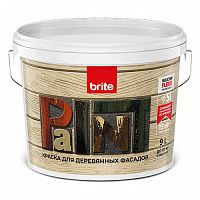 Краска BRITE FLEXX для деревянных фасадов база С, ведро 9 л