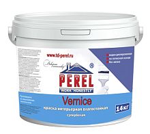 Влагостойкая интерьерная краска Perel Vernice белая, 14 кг ведро