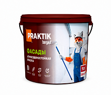 Атмосферостойкая краска для наружных работ PRAKTIK. Фасады. База А (4,5 л / 6,8 кг), Bergauf