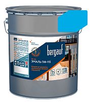 ПФ-115, 25 кг, Алкидная эмаль для дерева, металла и бетона Ярко-голубая, Bergauf