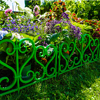 Садовое ограждение Ажурное зеленое, Стандартпарк