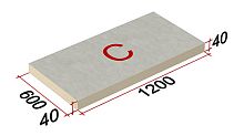 Плиты уклонообразующие LOGICPIR Slope СХМ/СХМ 1,7 %, элемент C, 1200х600х40  , Технониколь, доборный элемент для системы с клиновидной теплоизоляцией