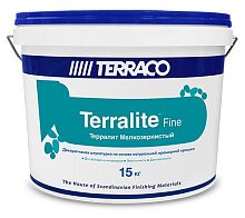 Terralite Fine Sunlight, Мелкозернистая акриловая штукатурка с мраморной крошкой, ведро 15 кг, Terraco – ТСК Дипломат