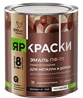 Эмаль ЯРКРАСКИ ПФ-115 для металла и дерева база С, 16 л