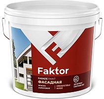 Краска FAKTOR фасадная белая, ведро 13 кг