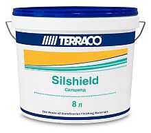 Силиконовая фасадная краска краска работ TERRACO SILSHIELD База Pastel, 8 л ведро