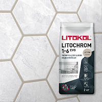 Затирка LITOCHROM 1-6 EVO, Оттенок LE.230 Багамы, мешок, 2 кг, LITOKOL
