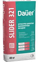 Dauer SLIDER 321 штукатурка цементная высокопрочная фасадная, 40 кг