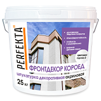 Штукатурка декоративная акриловая Фронтдекор Короед цветовая группа 3, Perfekta, 25 кг