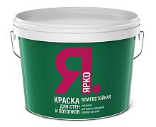 Краска ЯРКО для стен и потолков белая влагостойкая, ведро 28 кг