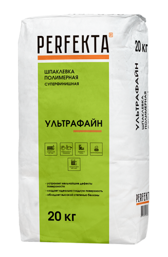 Шпаклевка полимерная суперфинишная Ультрафайн, Perfekta, 20 кг