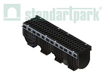 Лоток водоотводный пластиковый PolyMax Drive ЛВ-20.26.30-ПП с РВ "шина" ВЧ кл.Е (к-т) 08560355, класс Е600, комплект, Стандартпарк