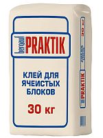 Praktik Клей для ячеистых блоков Зима, 30 кг, Bergauf