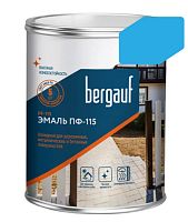 ПФ-115, 0,8 кг, Алкидная эмаль для дерева, металла и бетона Ярко-голубая, Bergauf