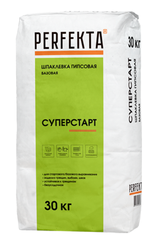 Суперстарт, 30 кг, Perfekta, базовая гипсовая шпаклевка белая