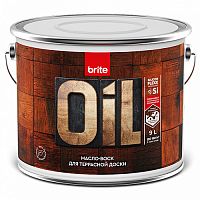 Масло-воск BRITE FLEXX для террасной доски бесцветное, банка 9 л