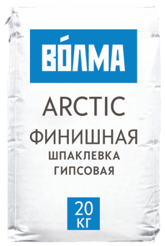 Смесь сухая шпаклевочная на гипсовом вяжущем ВОЛМА-Arctic (Монолит с ВЛГ), 20 кг