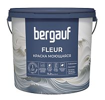 FLEUR, 16,2 л (23,8 кг), База А, белая, Матовая краска водно-дисперсионная интерьерная для внутренних работ, Bergauf