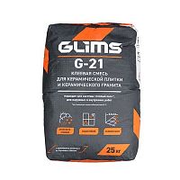 GLIMS G-21 плиточный клей для керамической плитки и керамического гранита - 25кг – ТСК Дипломат