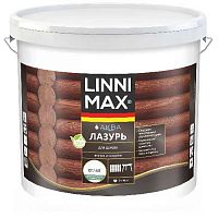 Лессирующий антисептик LINNIMAX Аква Лазурь для дерева Белая 9 л