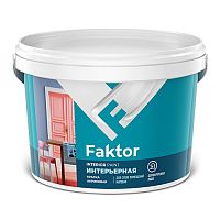 Краска FAKTOR интерьерная белая, ведро 2,5 кг