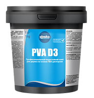 Водостойкий клей для изделий из дерева, мебели ванных комнат PVA D3, 1 кг, Kesto