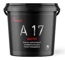 Эмаль акриловая глянцевая и полуглянцевая универсальная А 17, 10 кг, Аквест