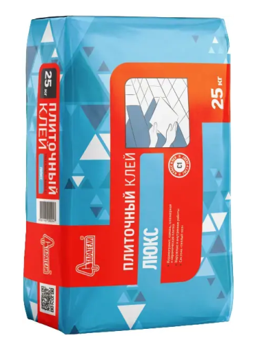 Плиточный клей Люкс 25 кг, С1, мешок, Старатели