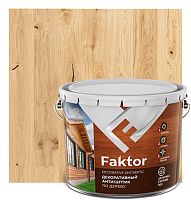 Антисептик FAKTOR декоративный для защиты и тонирования древесины 3 в 1 бесцветный, барабан 7,6 кг 