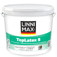 Краска водно-дисперсионная для внутренних работ LINNIMAX Toplatex 5 / ТопЛатекс 5 База 3, 9,4 л