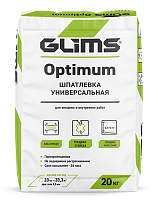 GLIMS Optimum универсальная шпатлёвка - 20 кг, мешок – ТСК Дипломат