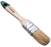 Кисть плоская с натуральной щетиной и деревянной ручкой 1", серия ЕВРО – ТСК Дипломат