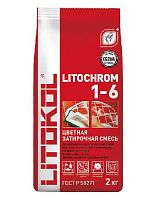 Затирка LITOCHROM 1-6, мешок, 2 кг, Оттенок C.00 Белый, LITOKOL