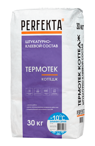 Штукатурно-клеевой состав Термотек Коттедж Зимняя серия, Perfekta, 30 кг