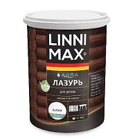 Лессирующий антисептик LINNIMAX Аква Лазурь для дерева Белая 2,5 л