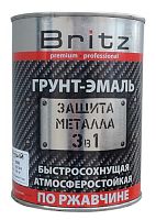 Быстросохнущая грунт-эмаль по металлу 3 в 1 Бриц (Britz), 0,9 кг, коричневая – ТСК Дипломат