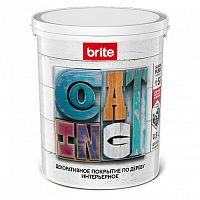 Покрытие BRITE FLEXX декоративное по дереву интерьерное бесцветное, банка 0,9 л