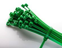 Стяжка пластиковая зелёная 4х300 мм (хомут), 100 штук – ТСК Дипломат