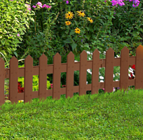 Садовое ограждение Палисадник коричневое, Стандартпарк
