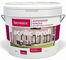 Bayramix Acrylic Profi Краска акриловая для фасадов и интерьеров, База А, 9 л – ТСК Дипломат