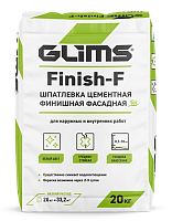 Шпатлевка GLIMS Finish-F цементная белая - 20 кг, мешок – ТСК Дипломат