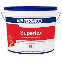 Декоративная штукатурка Terraco SUPERTEX EXTERIOR пастообразное покрытие для наружных и внутренних работ 16 кг ведро – ТСК Дипломат