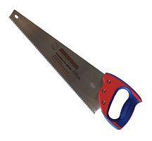 Ножовка по дереву с красно-синей двухкомпонентной ручкой 450 мм, трехугловая заточка – ТСК Дипломат