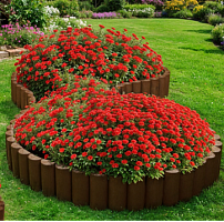 Ограждение Садовый конструктор коричневое, высота 21 см, Стандартпарк