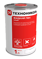 ПВХ жидкий ТехноНИКОЛЬ, 1 л, серый, Состав для ремонта и герметизации швов ПВХ-мембран, флакон-аппликатор – ТСК Дипломат