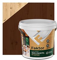 Эко-лазурь FAKTOR для древесины махагон, ведро 0,9 кг