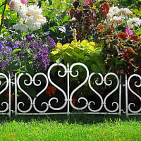 Садовое ограждение Ажурное белое, Стандартпарк