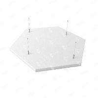 Акустический остров шестигранник БасАкустик 1100х935 цвет: белый